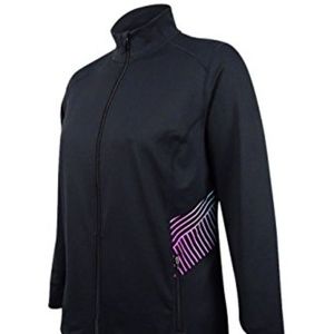 Ideology track jacket with pink and blue side